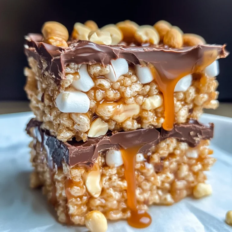 Caramel Peanut Rice Krispie Treats