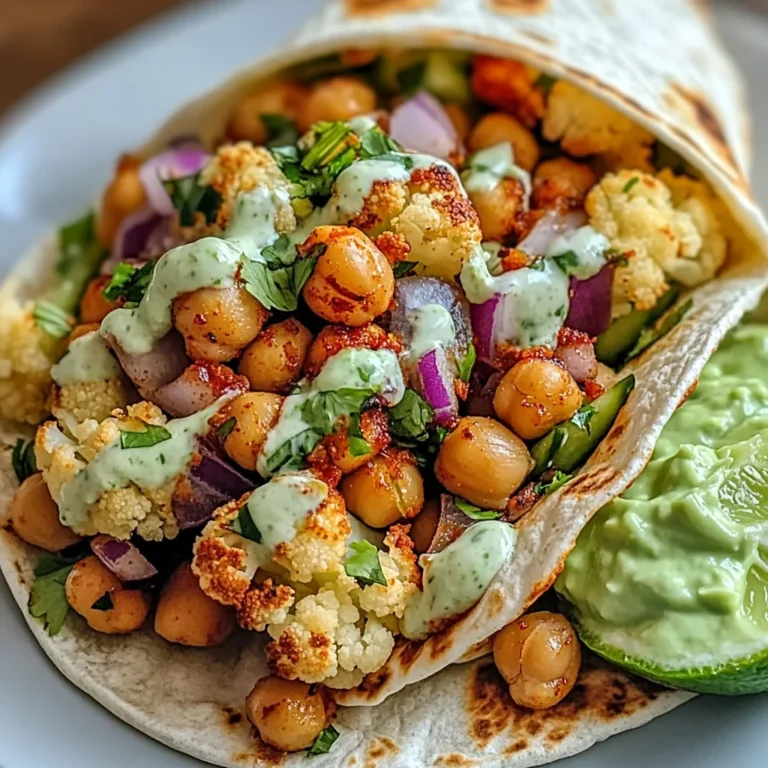 Chili Lime Chickpea Cauliflower Wrap Recipe