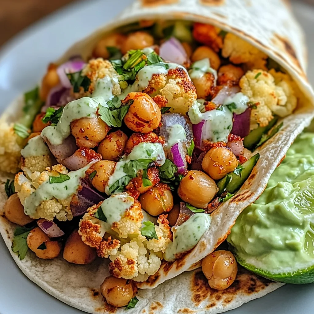 Chili Lime Chickpea Cauliflower Wrap Recipe