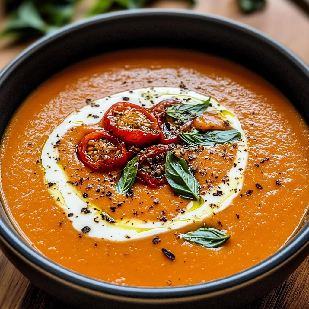 Creamy Roasted Garlic Tomato Soup