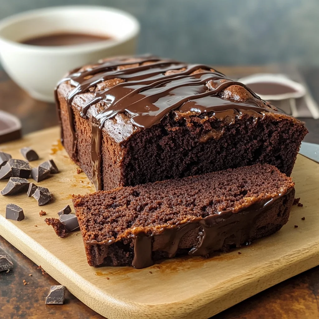 Hot Fudge Brownie Bread
