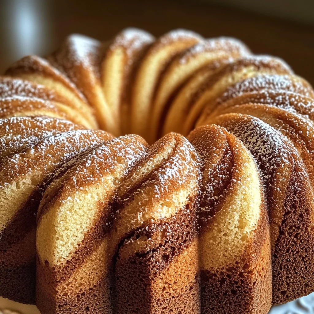 Moist Cinnamon Swirl Bundt Cake Recipe