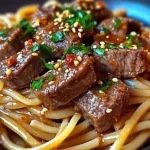 Sweet and Spicy Garlic Steak Pasta