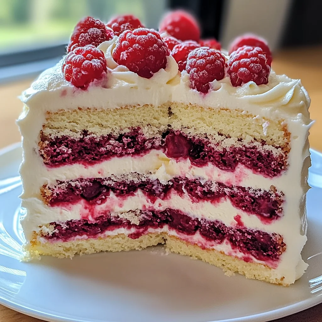 White Chocolate Raspberry Cake