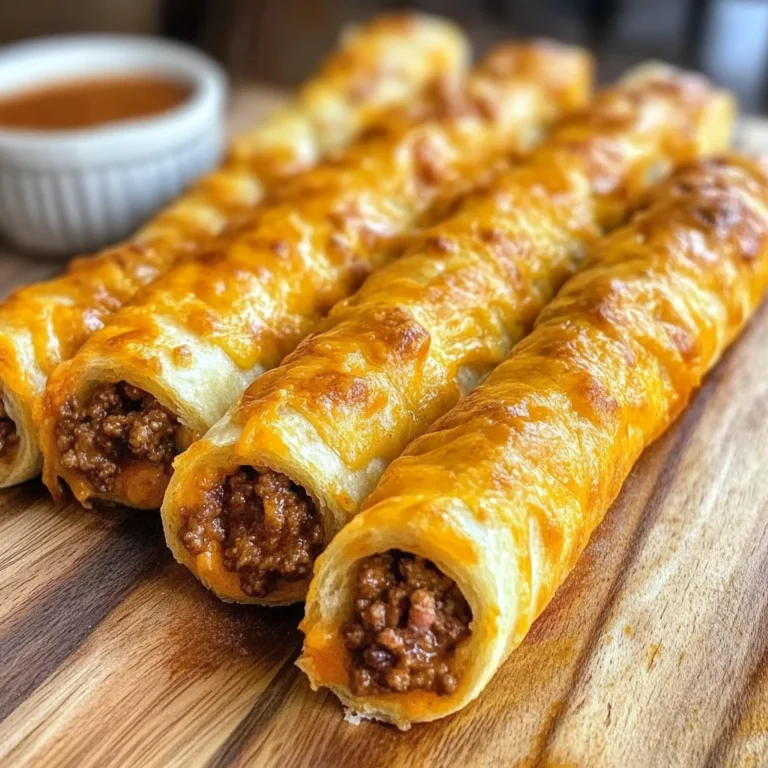 Cheesy Taco Stuffed Breadsticks with Taco Filling