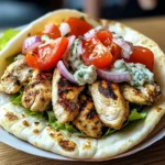 Chicken Pita Gyros with Tzatziki