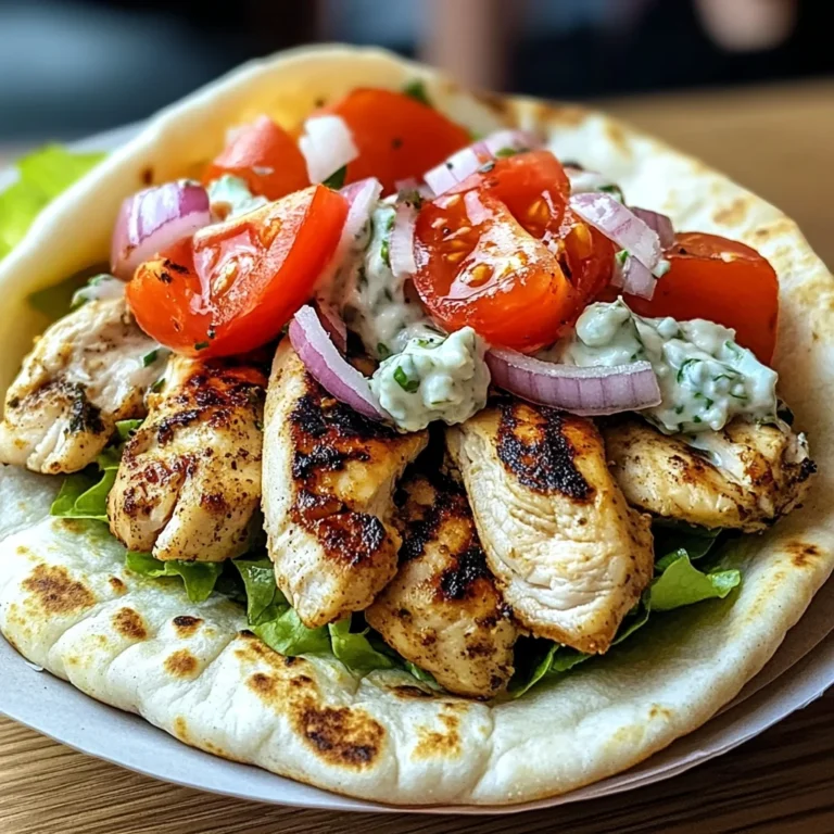 Chicken Pita Gyros with Tzatziki
