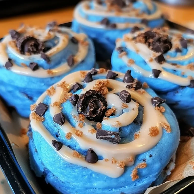Cookie Monster Cinnamon Rolls Recipe