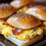 Crack Breakfast Sliders (Turkey Bacon Egg & Cheese)