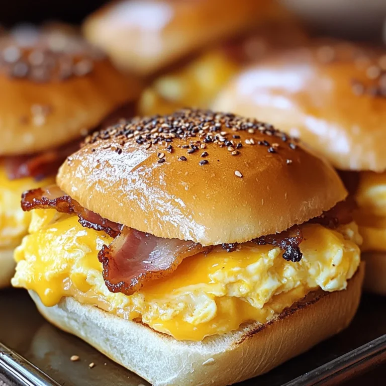 Crack Breakfast Sliders (Turkey Bacon Egg & Cheese)
