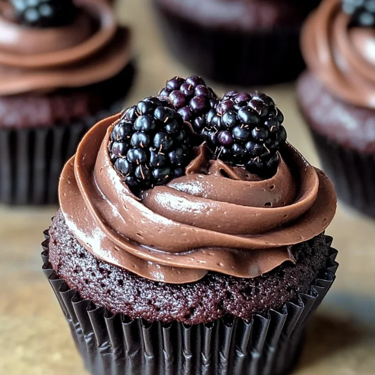 Dark Chocolate Blackberry Cupcakes: Indulge in a Decadent Dessert Delight