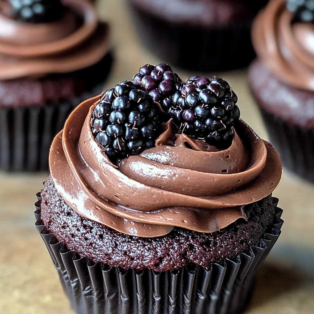 Dark Chocolate Blackberry Cupcakes: Indulge in a Decadent Dessert Delight