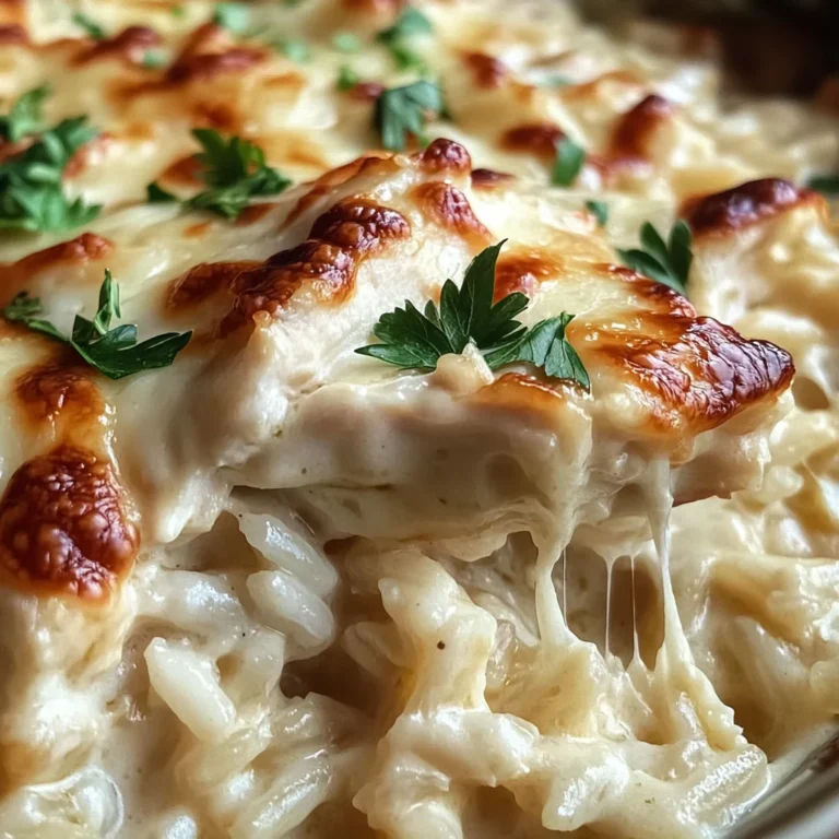 Dump-and-Bake Chicken Alfredo Rice Casserole Recipe