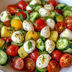 Easy Cucumber Mozzarella Salad