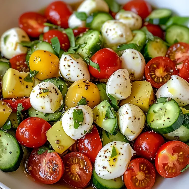Easy Cucumber Mozzarella Salad