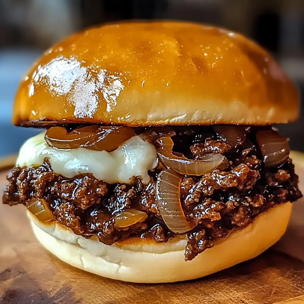 French Onion Beef Sloppy Joes