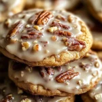 Frosted Butter Pecan Cookies