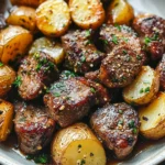 Garlic Steak Bites and Potatoes
