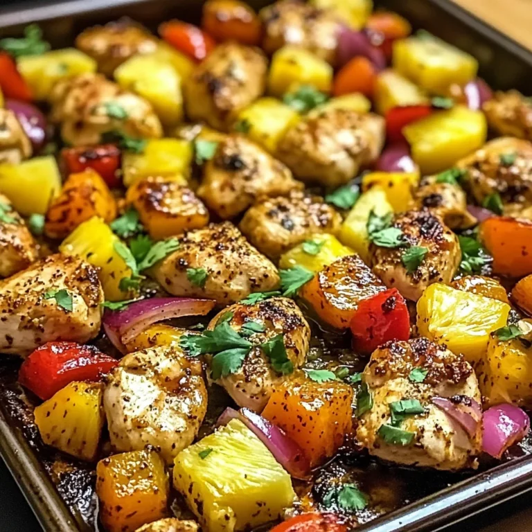 Hawaiian Chicken Sheet Pan Dinner