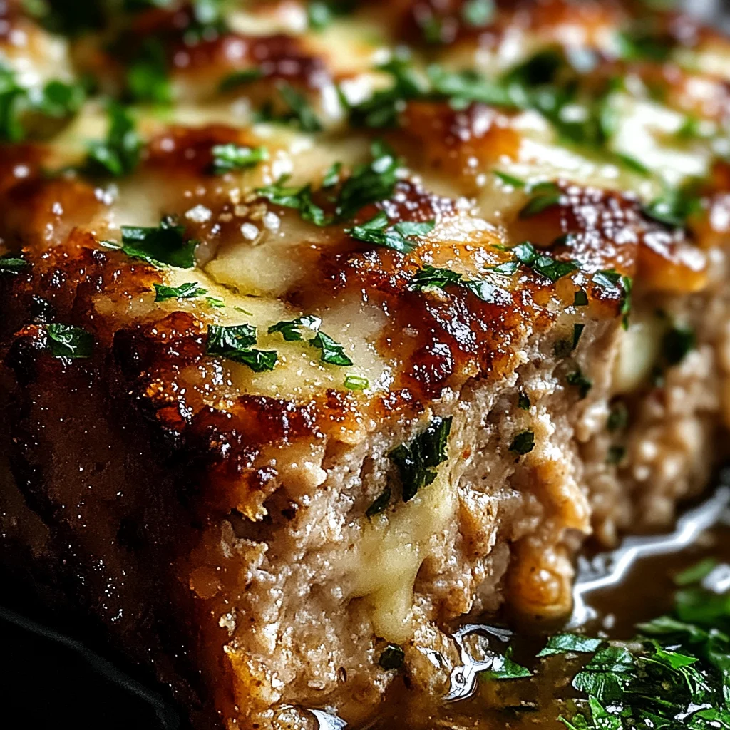 Melt-in-Your-Mouth Garlic Parmesan Chicken Meatloaf