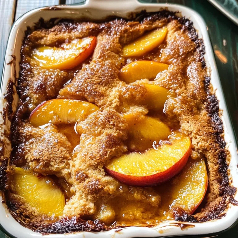 Old School Easy Brown Sugar Peach Cobbler
