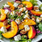 Simple Peach Feta Salad