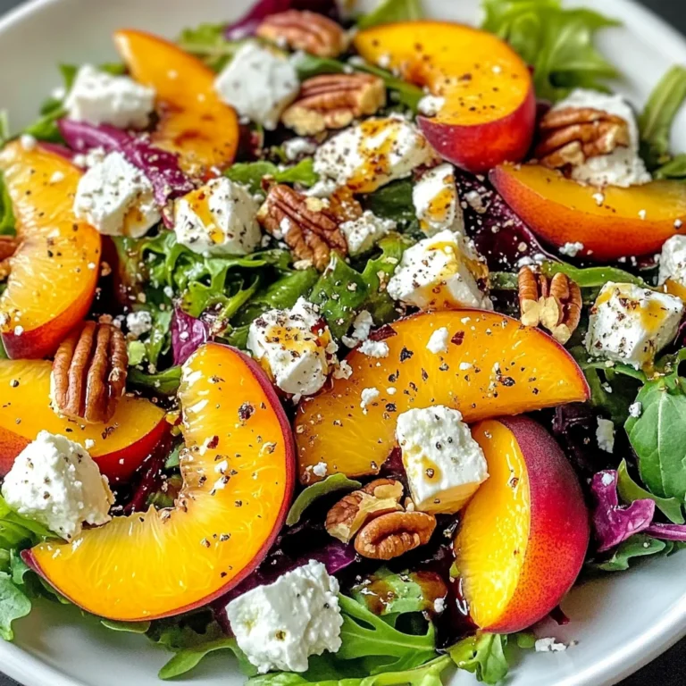 Simple Peach Feta Salad