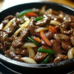 Sizzling Chinese Pepper Steak with Onions