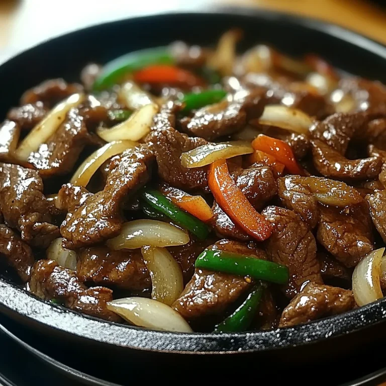 Sizzling Chinese Pepper Steak with Onions