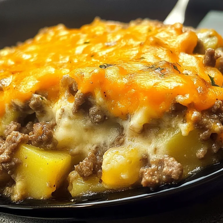 Cheesy Ground Beef & Potato Casserole
