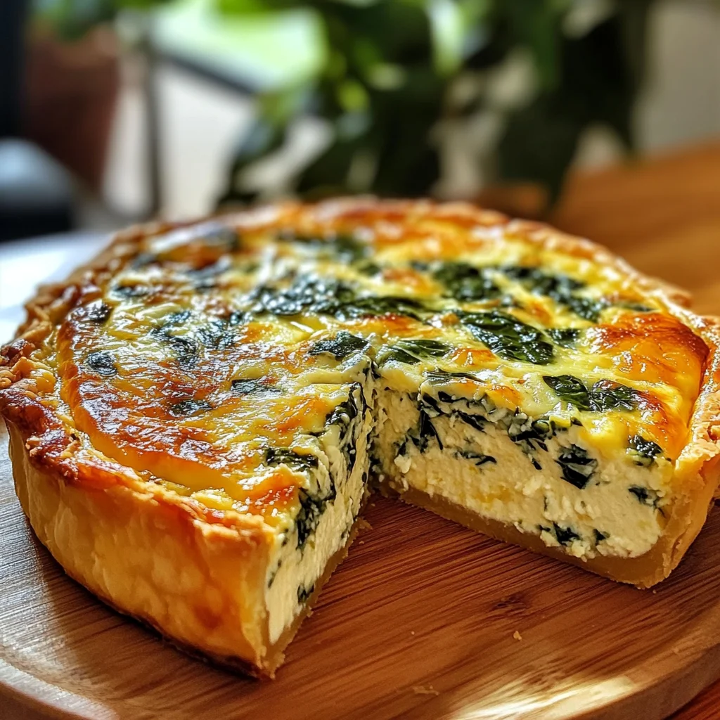 Cottage Cheese and Spinach Crustless Quiche