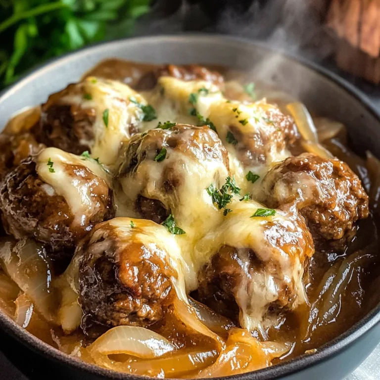 Crock Pot French Onion Meatballs