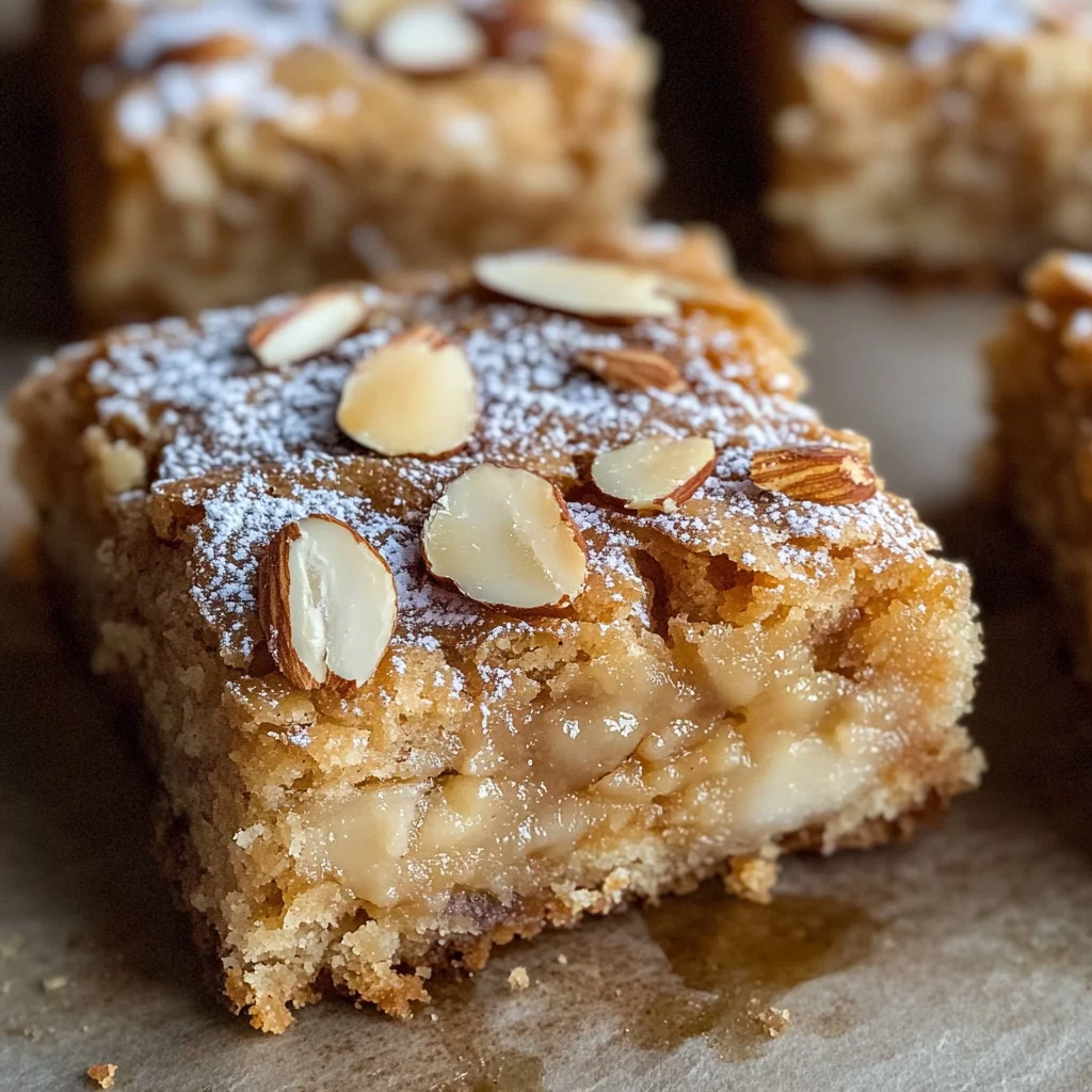 Easy Almond Croissant Blondies