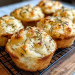Easy Garlic Rosemary Focaccia Muffins