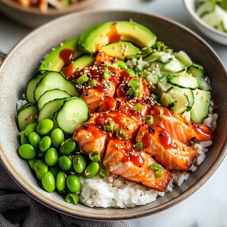 Honey Sriracha Salmon Bowls