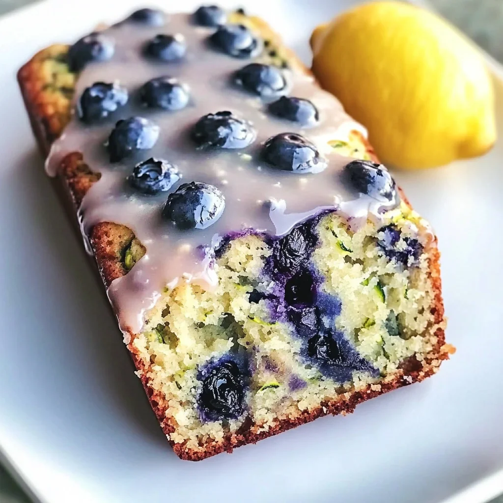 Moist Blueberry Zucchini Bread with a Lemon Glaze - Alrightwithme
