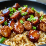 One-Pan Sweet and Tangy BBQ Sausage Rice
