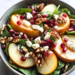 Pear, Pomegranate and Spinach Salad