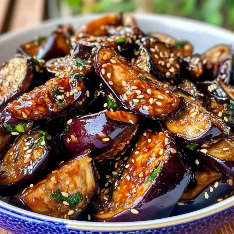 Sticky Garlic Eggplant