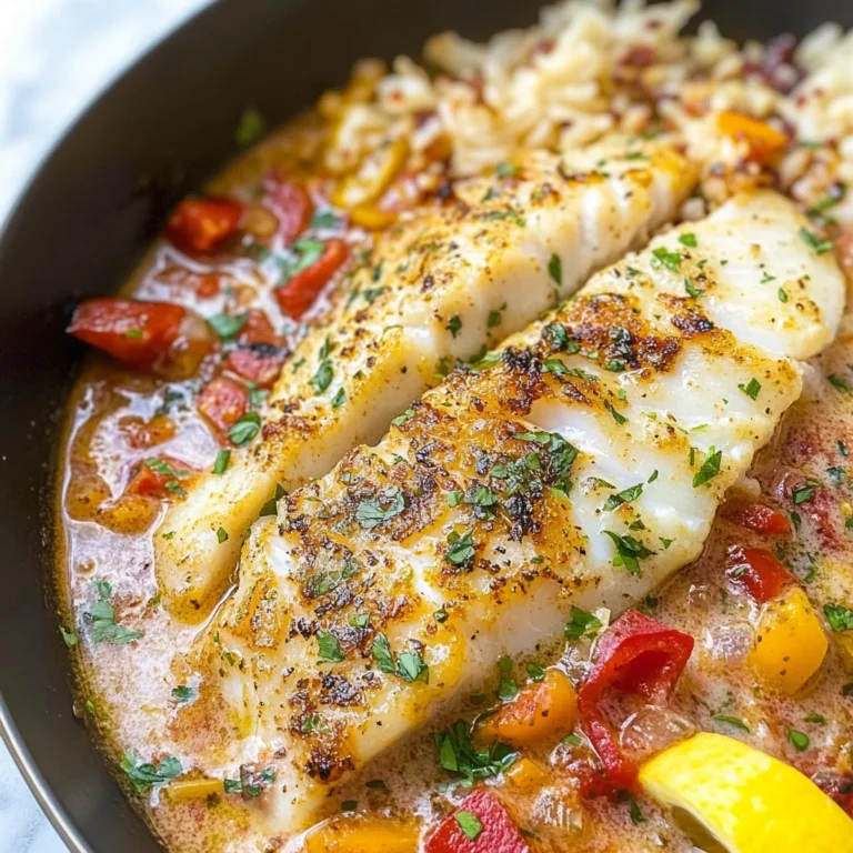 Tilapia in Roasted Pepper Sauce
