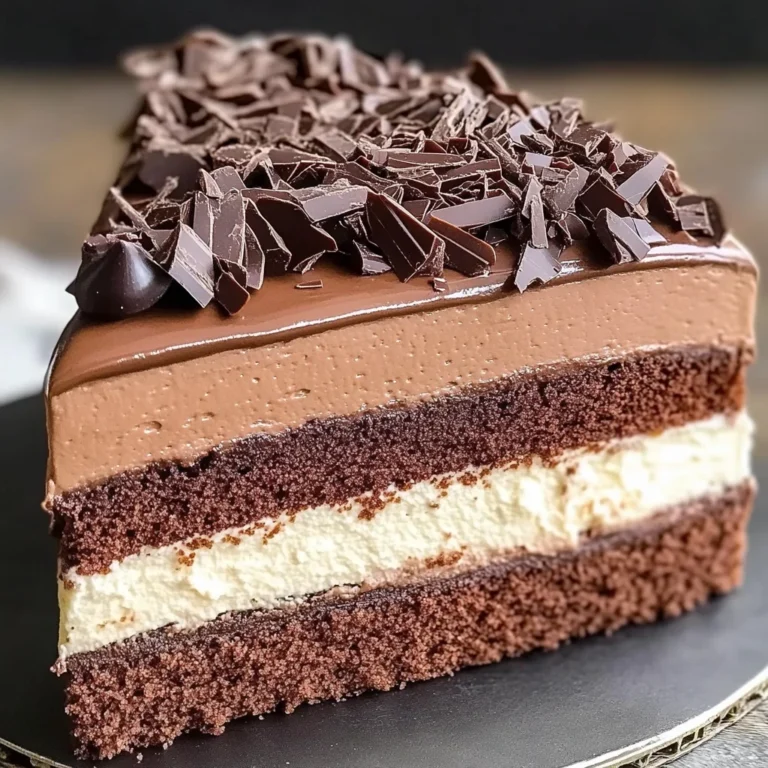 Tuxedo Cake – Triple Chocolate Mousse Cake