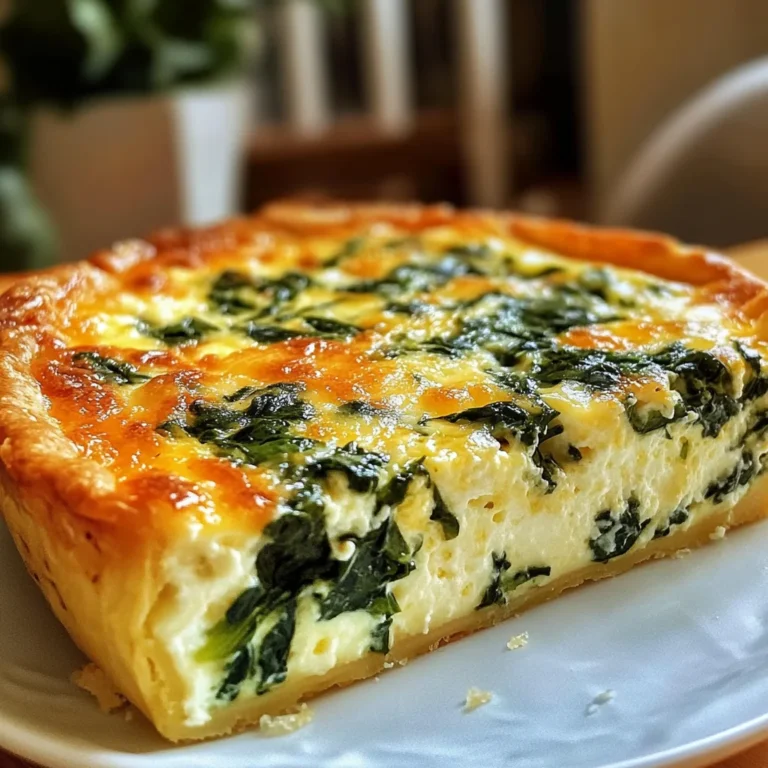 Cottage Cheese and Spinach Crustless Quiche
