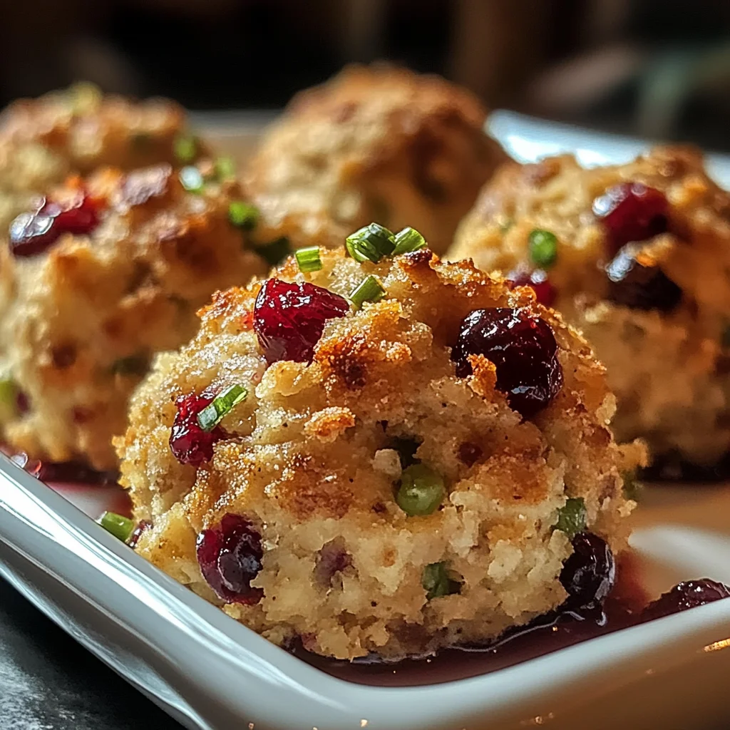 Cranberry & Turkey Stuffing Balls