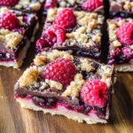 Dark Chocolate Raspberry Pie Bars