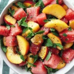 Easy Summer Peach Watermelon Salad