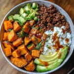 Ground Beef Hot Honey Bowl