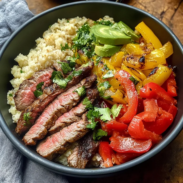 High Protein Steak Fajita Bowl