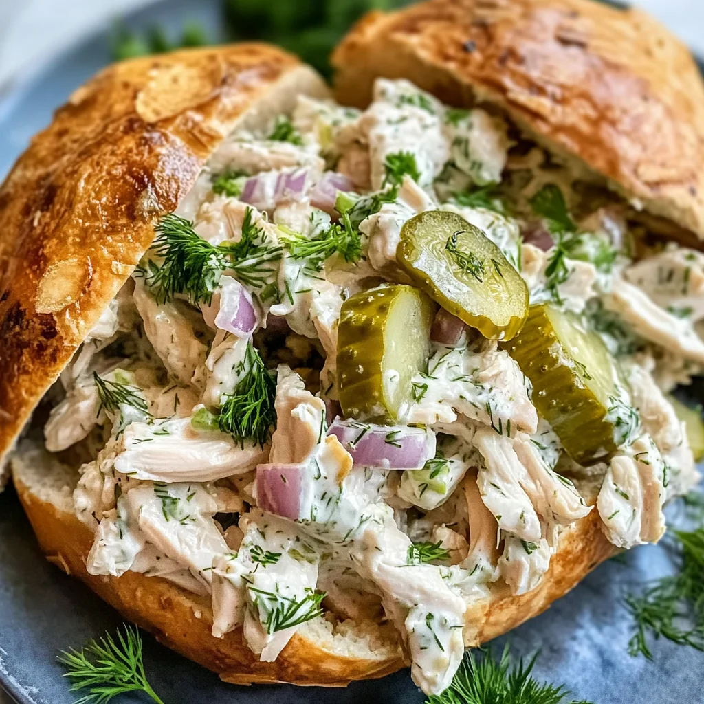 Savory Dill Pickle Chicken Salad