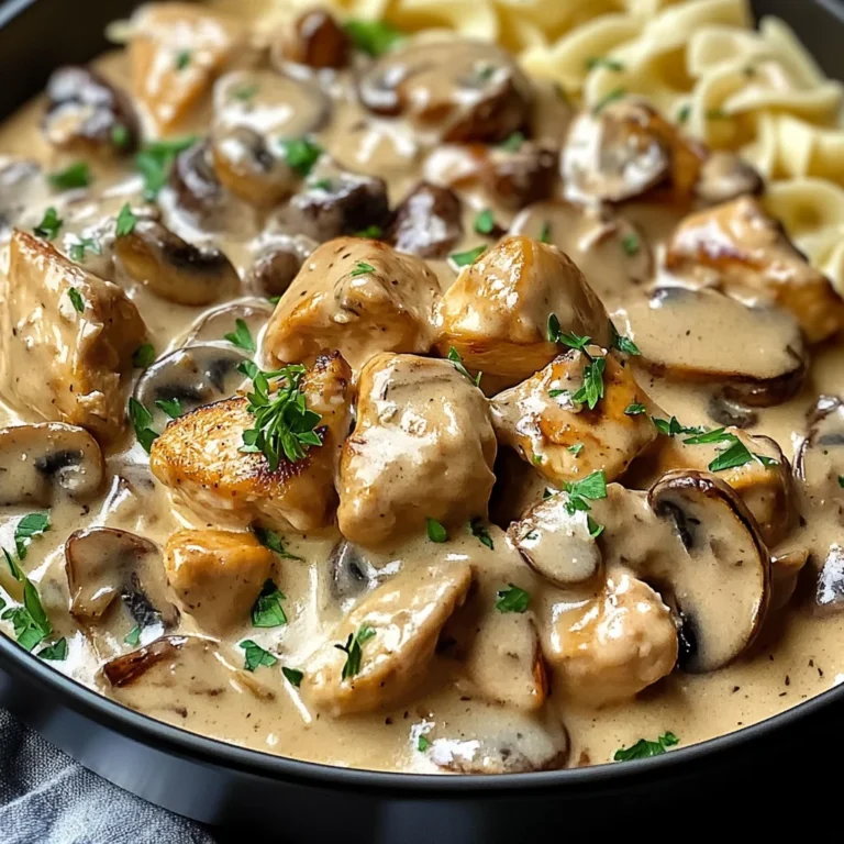 Creamy Chicken Stroganoff