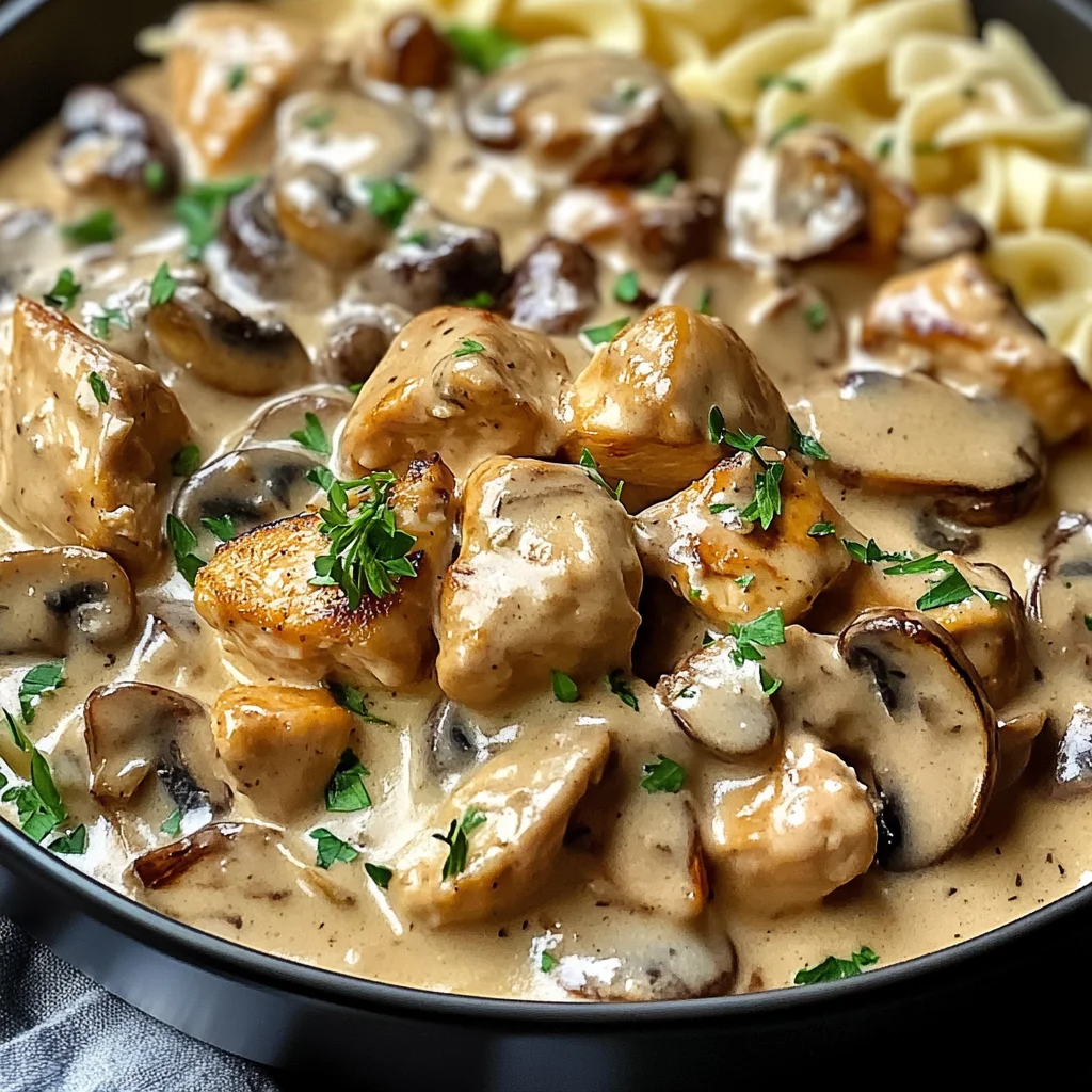Creamy Chicken Stroganoff